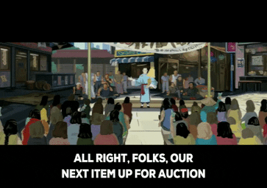 Auctioneer Speaks For Orientation GIF