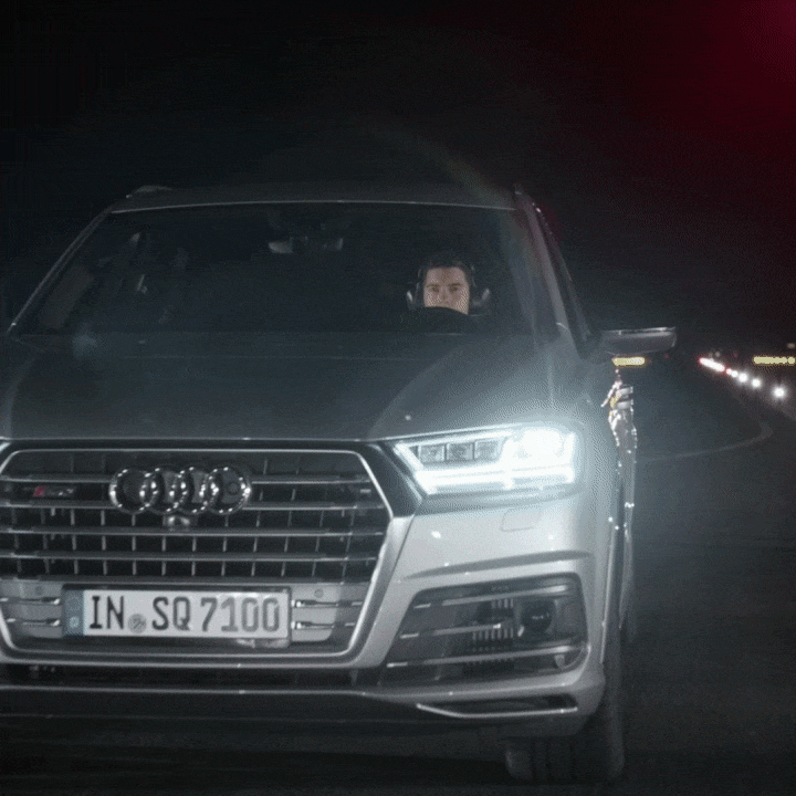 Audi Car At High Speed GIF