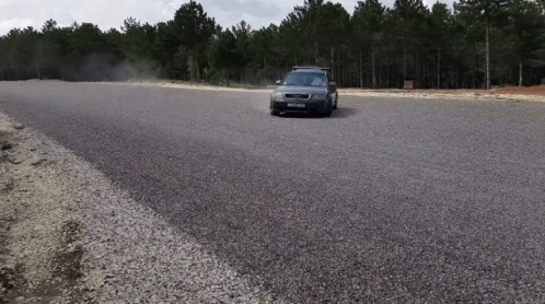 Audi Drift On Concrete Road GIF