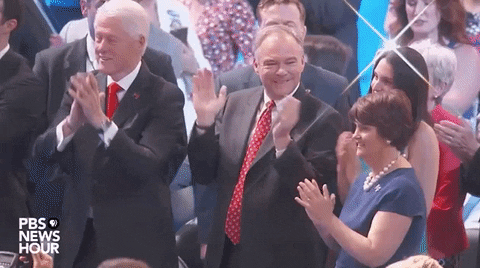 Audience Are Clapping To Bill Clinton GIF