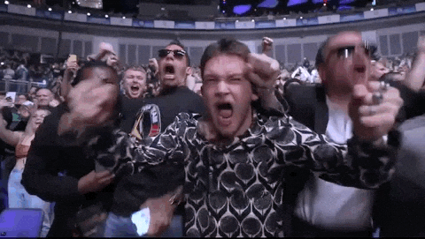 Audience Fired Up And Full Of Energy GIF