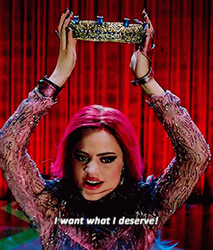 Audrey Descendants Putting Crown GIF