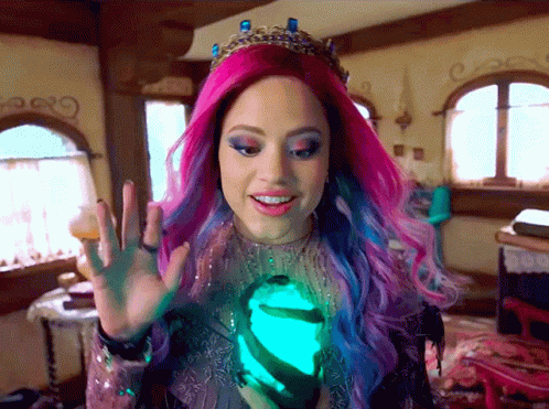Audrey Descendants Talking To Gem GIF