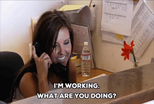 Audrina Patridge Talking In Phone Working Saturday GIF