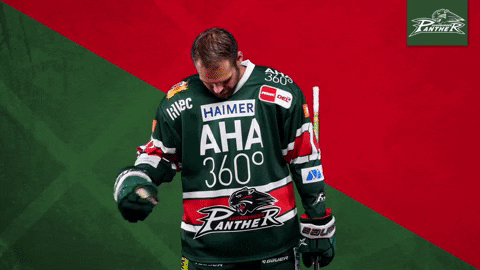 Augsburger Panther Ice Hockey Tapping Stomach GIF