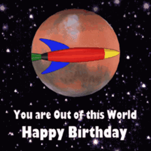 August Birthday Out Of This World GIF