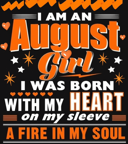 August Girl Birthday GIF