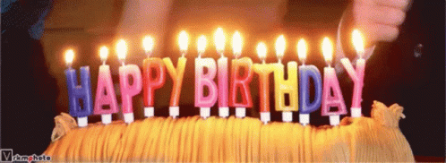 August Happy Birthday Candles GIF