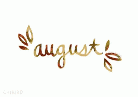 August Word Changing Color Birthday GIF