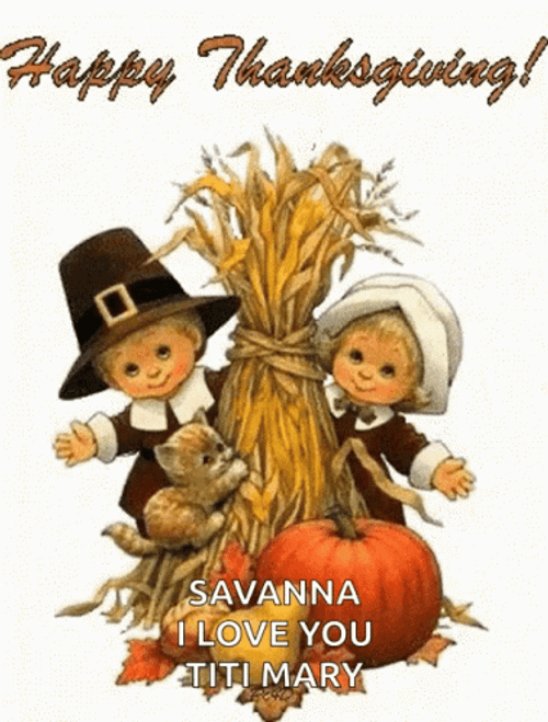 Aunt Greeting Animated Thanksgiving GIF