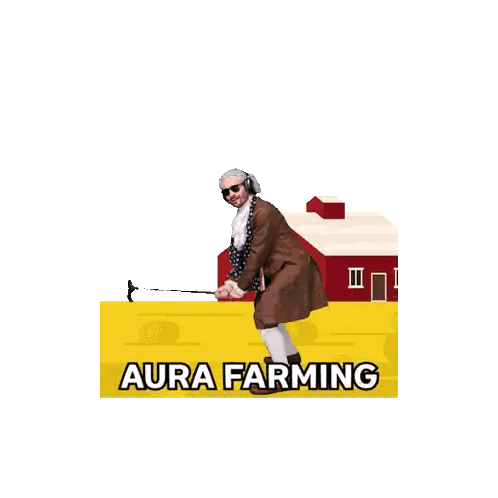 Aura Farming Poster with Sword