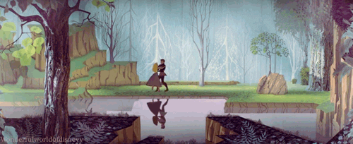 Aurora And The Prince Dancing Reflection GIF