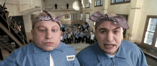 Austin Powers Dr Evil Mini Me Raising Necklaces GIF
