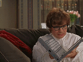 Austin Powers Mole Closing The Laptop GIF