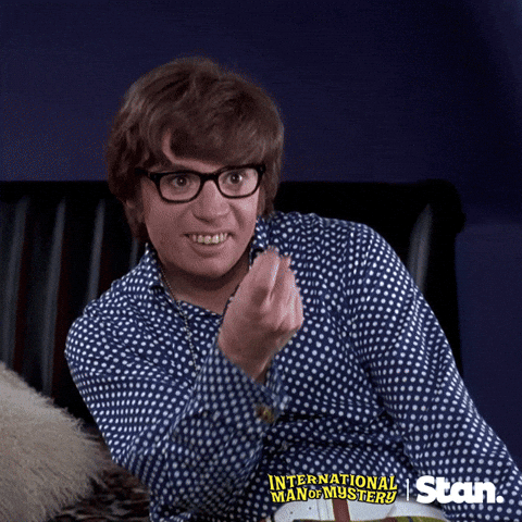Austin Powers Mole Pointing Out Something GIF