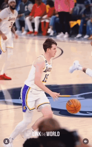Austin Reaves Basketball Push Down GIF