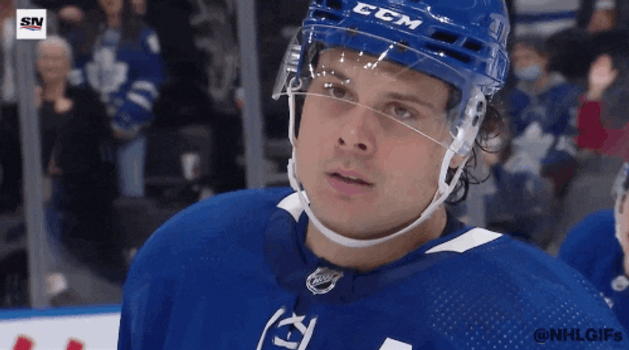 Auston Matthews Grin Face GIF