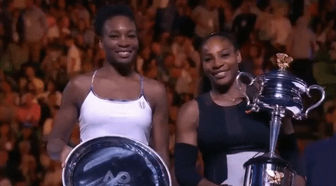 Australian Open Champion Serena Venus Williams Celebrating GIF