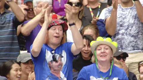 Australian Open Fans Cheering On GIF