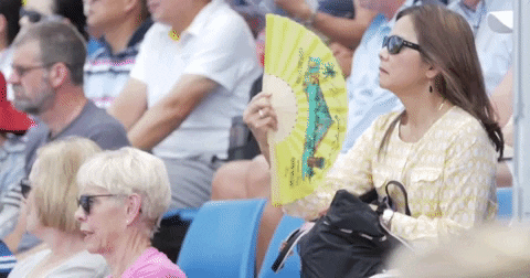 Australian Open Fans Feeling The Heat GIF