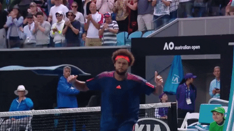 Australian Open Jowilfried Tsonga Wild Celebration GIF