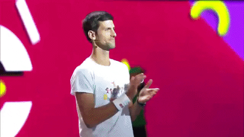 Australian Open Novak Djokovic Clapping GIF