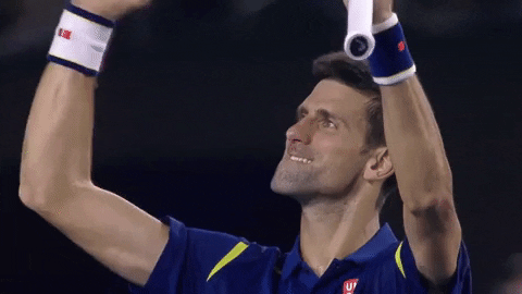 Australian Open Novak Djokovic Fist Pump GIF