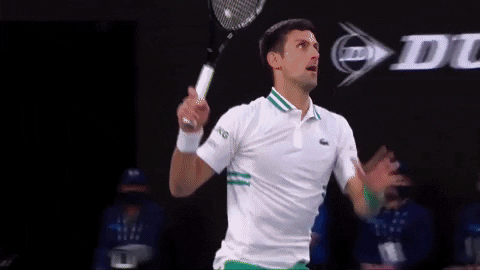 Australian Open Novak Djokovic Intense Game GIF