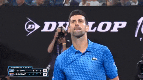 Australian Open Novak Djokovic Mind Heart Pointing GIF