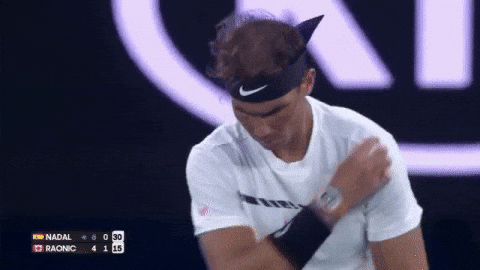 Australian Open Rafael Nadal Holy Cross Gesture GIF