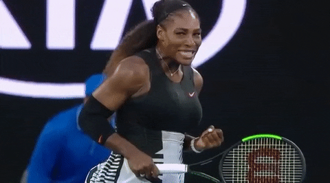 Australian Open Serena Williams Thrilled Expression GIF