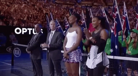 Australian Open Venus Williams Twirling Wave GIF