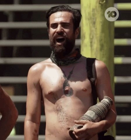 Australian Survivor Clutching Pearls GIF