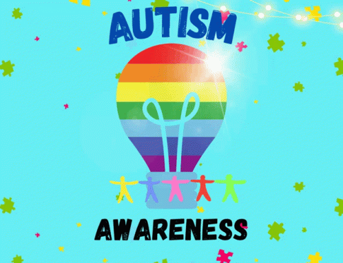 Autism Awareness Poster With Hot Air Balloon