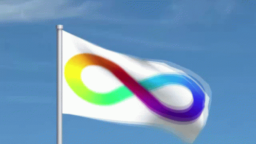 Autism Infinite Logo Flag Waving GIF
