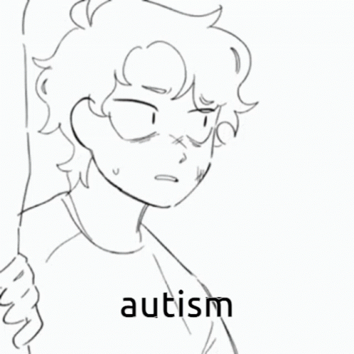 Autism Scared Reaction Animated Illustration GIF