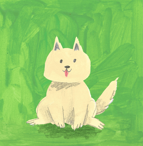 Autumn Dog Illustration GIF