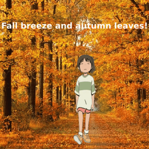 Autumn Falls Breeze Studio Ghibli Chihiro GIF