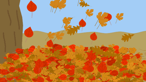 Autumn Falls Leaves Slow Motion GIF