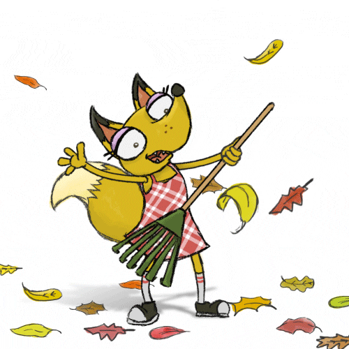 Autumn Fox Rake Guitar GIF