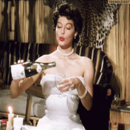 Ava Gardner Pouring Wine Happy Birthday Drinks GIF
