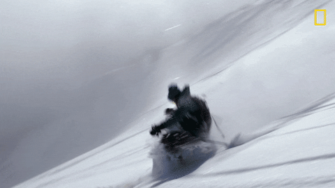 Nat Geo Ski On Avalanche GIF