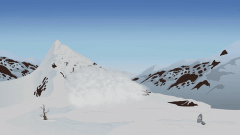Avalanche Falling GIF