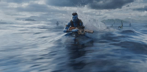 Avatar 2 Riding Some Creature GIF