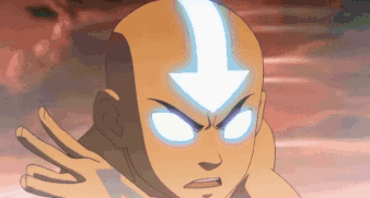 Avatar Aang From Avatar The Last Airbender Has Glowing Eyes GIF