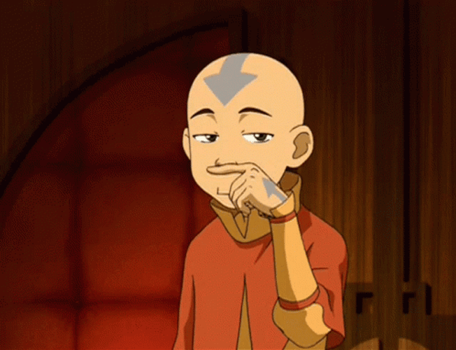 Avatar Aang Rubbing His Nose GIF