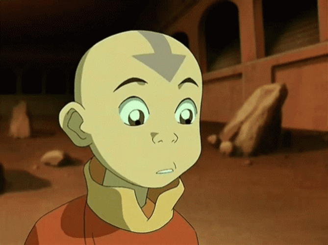 Avatar Aang Shocked Reaction GIF