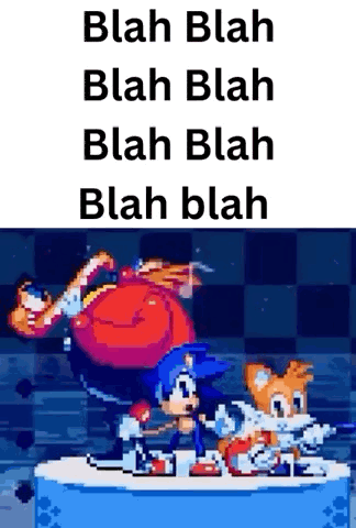 Avatar Characters Standing in Dark Room Saying Blah Blah Blah