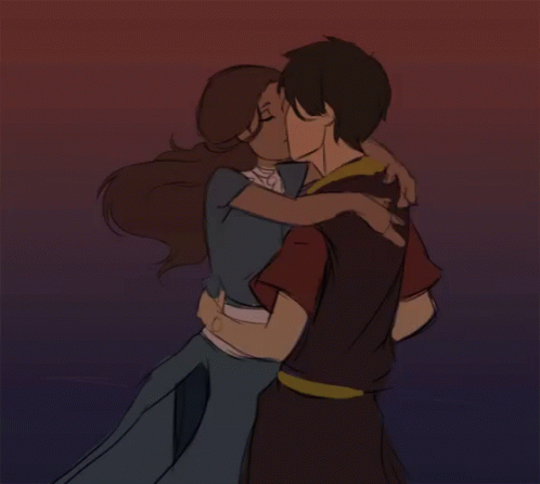 Avatar Katara And Zuko Kiss Kiss GIF
