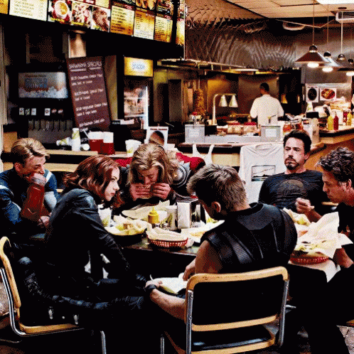 Avengers Fast Food Eating GIF